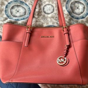Michael Kors coral handbag